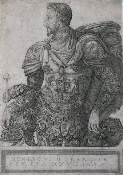 1547年、フランス王アンリ2世、28歳。 作： Nicolo della Casa