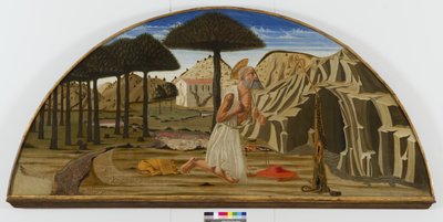 砂漠の聖ジェローム、1450-80 作： Nicolo di Maestro Antonio dAncona