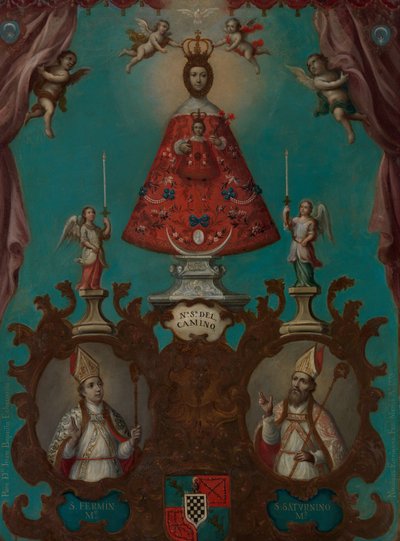 エルカミーノの聖母と聖フェルミンと聖サトゥルニーノ、1773年。 作： Nicolás Enríquez
