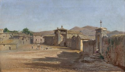 Torvet i Anticoli Corrado, イタリア 作： Niels Bredal