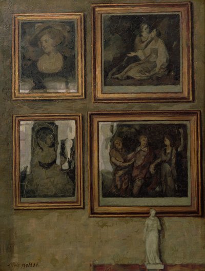 絵画と置物のあるインテリア 作： Niels Holsoe