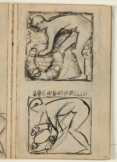 ポール・S・クリスチャンセンの墓石の下書き 作： Niels Larsen Stevns