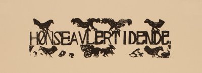 「Hønseavlertidende」のメインタイトル 作： Niels Nielsen