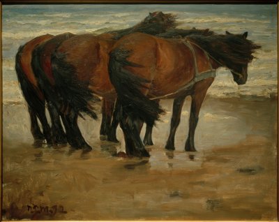 4頭の馬。キャンドルスター 作： Niels Pedersen Mols
