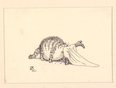 太った猫のイラスト 作： Niels Skovgaard