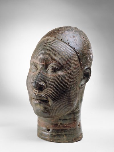 鬼、王の頭、イフェ、12〜15世紀（ブロンズ）（412927も参照） 作： Nigerian