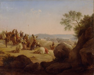 エルサレム前の巡礼者、1831年 作： Nikanor Grigoryevich Chernetsov