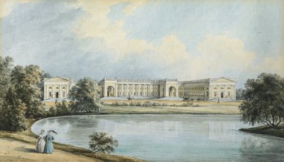 ツァールスコエ・セローのアレクサンダー宮殿の眺め、1839年 作： Nikanor Grigoryevich Chernetsov