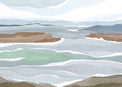 抽象的な海の層 作： 