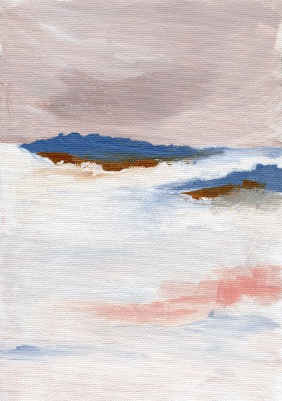 穏やかなパステル調の水平線 作： 