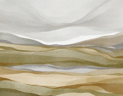 素朴な抽象風景画 作： 