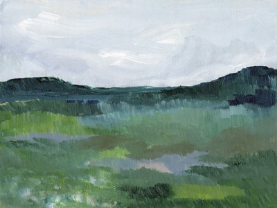 緑の抽象的な風景 作： Nikita Jariwala