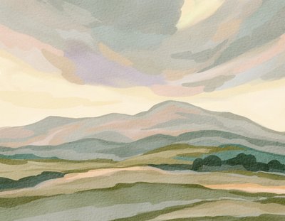 静寂に包まれた山岳風景 作： 