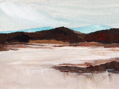 静寂に包まれた山岳風景 作： 