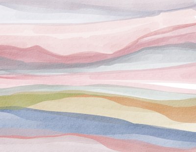 パステルと水彩の風景画 作： 