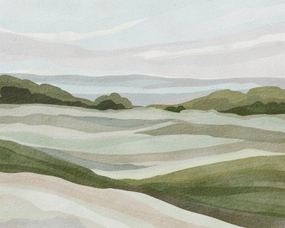 流れるようなパステル調の風景 作： Nikita Jariwala