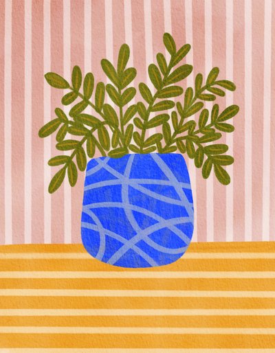 色鮮やかな観葉植物 作： 