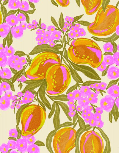 鮮やかなマンゴーの花 作： 