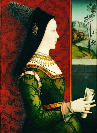 ブルゴーニュのメアリー公爵夫人の肖像1457-1482、c。 1500 作： Niklas Reiser