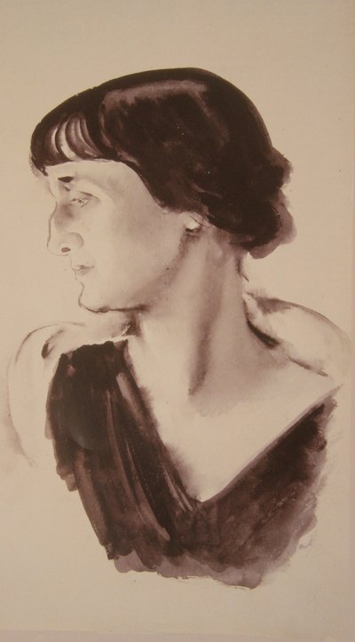 詩人アンナ・アフマトヴァの肖像1889-1966、1928 作： Nikolai Adrianovich Tyrsa