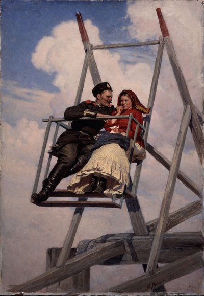ブランコに乗って、1888 作： Nikolai Aleksandrovich Yaroshenko