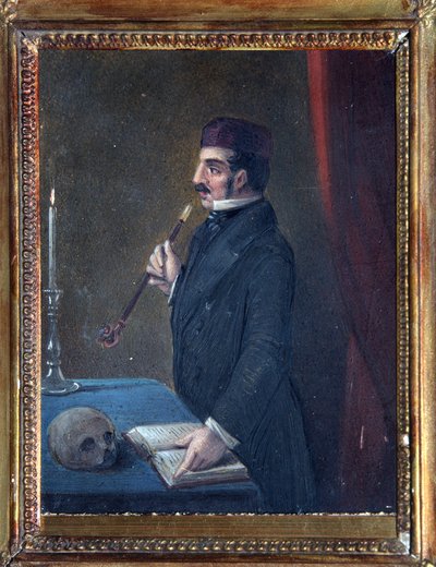 フェルディナンド ウルフ (1797-1854) の肖像画。 (1825年のデカブリストまたはデカブリスト暴動のメンバー)。 Nikolai Alexandrovich Bestuzhev (1791-1855) の作品、紙に水彩、1830-1840 年頃。 ロシア美術 作： Nikolai Alexandrovich Bestuzhev