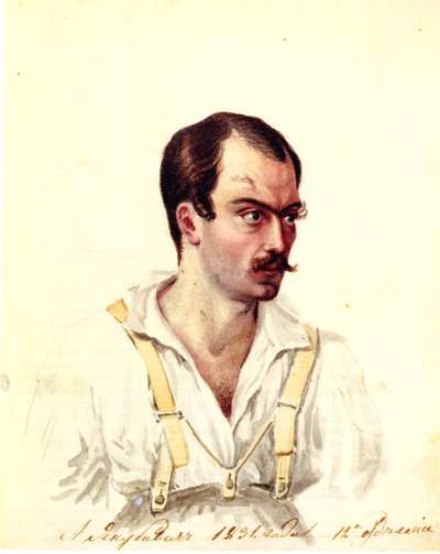 デカブリストアレクサンドルイヴァノビッチヤクボビッチ1792-1845、1831年の肖像 作： Nikolai Alexandrovich Bestuzhev