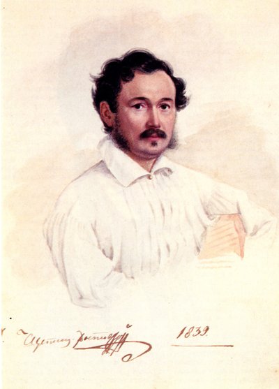 デカブリストデュークドミトリーシェピンロストフスキーの肖像1798-1858、1839 作： Nikolai Alexandrovich Bestuzhev