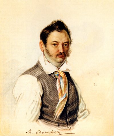 デカブリスト・フォンヴィジン・ミハイル・A・フォンヴィジンの肖像1787-1854、1834 作： Nikolai Alexandrovich Bestuzhev