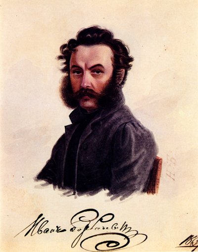 デカブリストイヴァンホルバチョフスキーの肖像1800-1869、1837 作： Nikolai Alexandrovich Bestuzhev