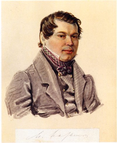 デカブリストミハイルナリシキンの肖像1798-1863、1832-1833 作： Nikolai Alexandrovich Bestuzhev