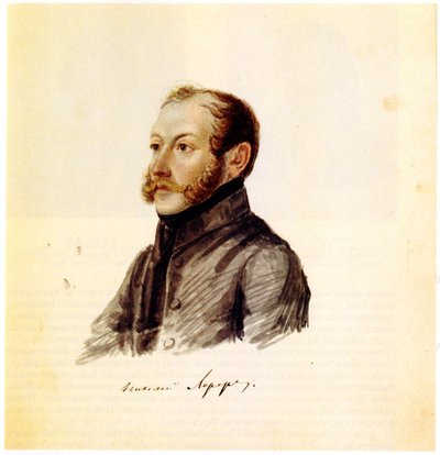デカブリスト・ニコライ・ロラーの肖像1794-1873、1832-1833 作： Nikolai Alexandrovich Bestuzhev