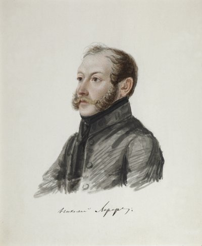 デカブリスト・ニコライ・ロラーの肖像1794-1873、1832-1833 作： Nikolai Alexandrovich Bestuzhev