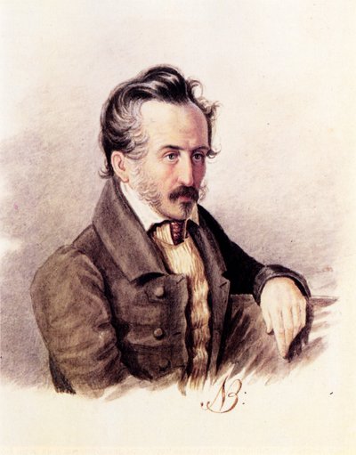 デカブリスト伯の肖像セルゲイ・ボルコンスキー1788-1865、1840年代 作： Nikolai Alexandrovich Bestuzhev