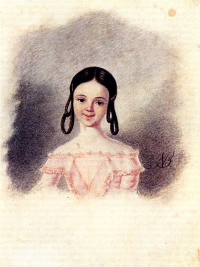 デカブリストニキータムラビョフ、1833-1835の娘、ソフィアムラビオワの肖像 作： Nikolai Alexandrovich Bestuzhev