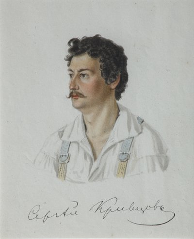 デカブリスト・セルゲイ・クリヴソフの肖像1802-1864、1828 作： Nikolai Alexandrovich Bestuzhev