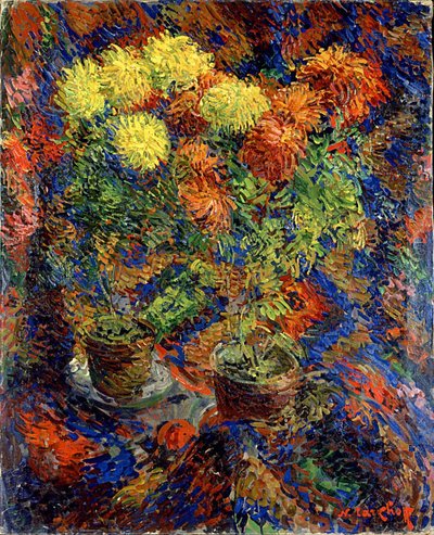 オリエンタル カーペットの菊、1907 年。 作： Nikolai Alexandrovich Tarkhov