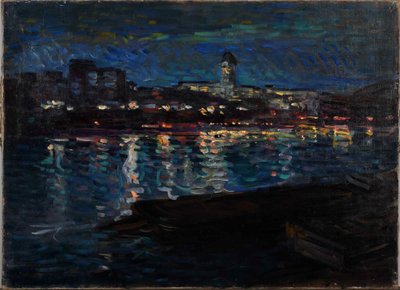 夜のセーヌ川 c. 1905年。 作： Nikolai Alexandrovich Tarkhov