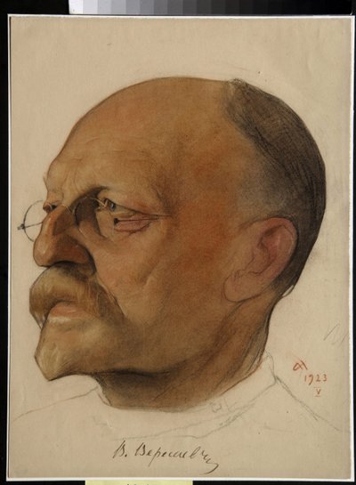 Vikenti Vikentyevich Smidovitch の肖像、dit Vikenti Veressaiev (1867-1945)、ロシアの医師および作家 (Vikenty Vikentyevich Veresaev) - Nikolai Andreevich Andreev (1873-1932) によるドローイング、紙に楽園とクレヨン (32.5x24 cm) 作： Nikolai Andreevich Andreev