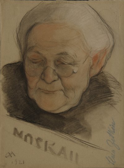 クララ・ゼトキンの肖像1857-1933、1921 作： Nikolai Andreevich Andreev