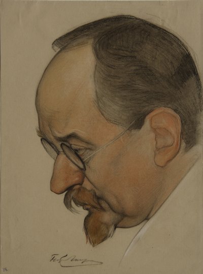 Georgy Vasilyevich Chicherin 1872-1936、1921の肖像 作： Nikolai Andreevich Andreev