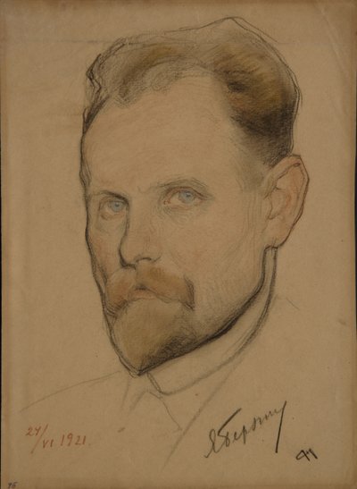 Jan Berzin 1889-1938、1921の肖像 作： Nikolai Andreevich Andreev