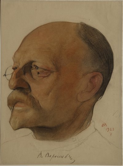 Vikenty Vikentyevich Veresaevの肖像1867-1945、1923 作： Nikolai Andreevich Andreev