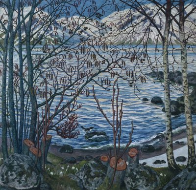 岩の上の鳥（絵画） 作： Nikolai Astrup