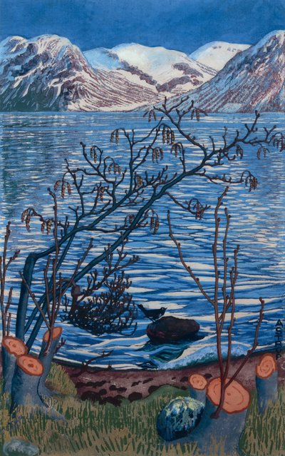 石の上の鳥 作： Nikolai Astrup