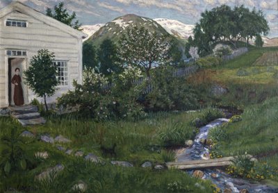 Jølsterの初夏（キャンバスに油彩） 作： Nikolai Astrup