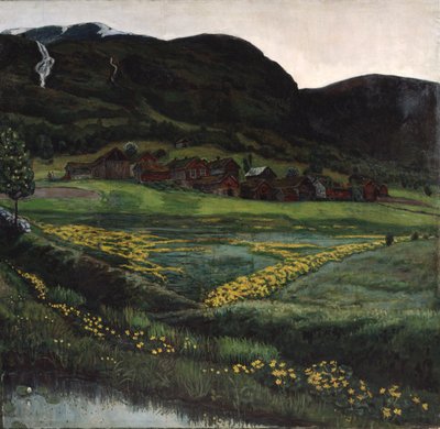 六月の夜とキンポウゲの夜 作： Nikolai Astrup