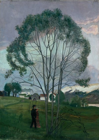 六月の夜と黄木 作： Nikolai Astrup