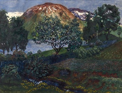 6月の庭の夜 作： Nikolai Astrup