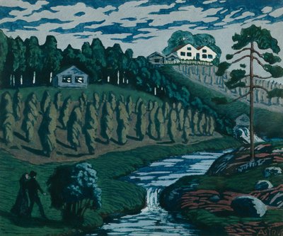 大きな束（キャンバスに油彩） 作： Nikolai Astrup
